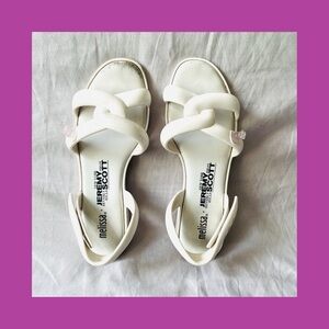 Melissa x Jeremy Scott White Sandals Jelly Tube 7